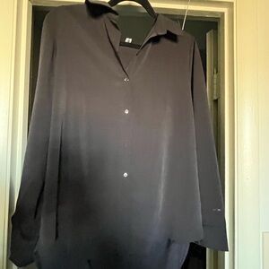 Black Button-Up Blouse